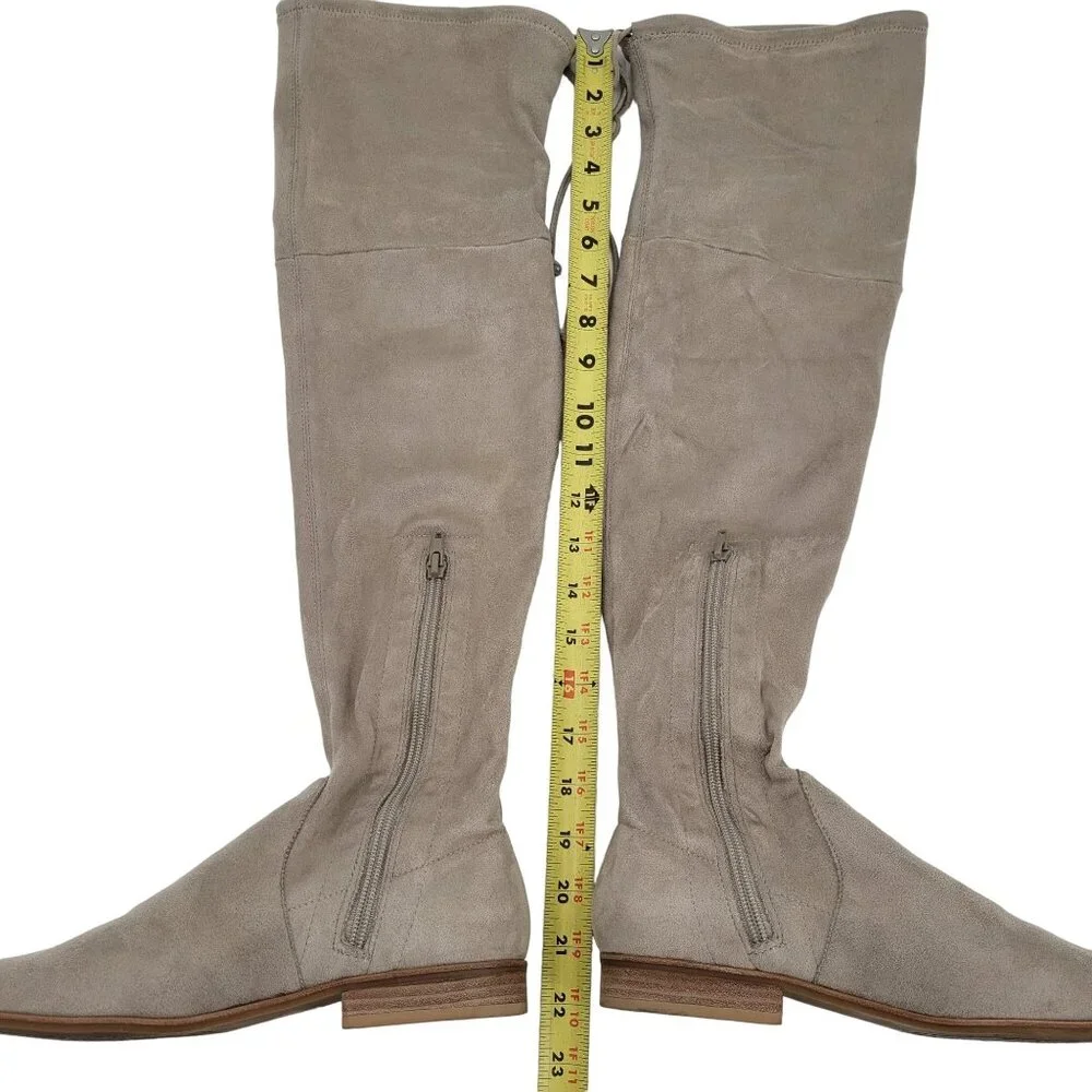 Women's Over the Knee Boots Light Tan Suede Microfiber Gianni Bini  Size 6.5 M